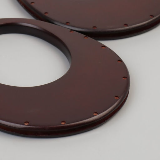 Ручки для сумки деревянные, d = 18 14,5 / 9 10,5 см, 2 шт, цвет коричневый - Арт узор фото 4