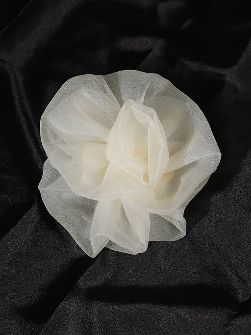 Брошь-цветок цвета шампань большая - Almond фото 3