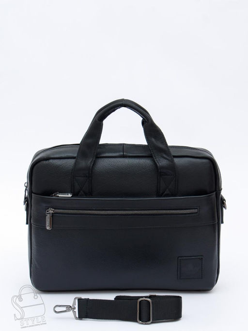 Портфель мужской кожаный 11011Z black Zinimsk