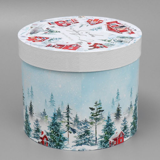 Коробка подарочная круглая Поздравляю, 15 18 см - Дарите счастье фото 5