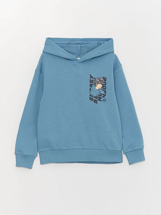 Rahat Kal?p Bask?l? Erkek ?ocuk Hoodie