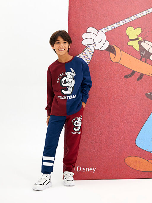 Bisiklet Yaka Spiderman Bask?l? Uzun Kollu Erkek ?ocuk Sweatshirt - Waikiki фото 3