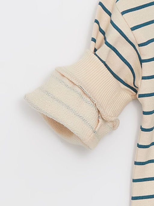 Bask?l? Erkek Bebek Sweatshirt ve E?ofman Alt 2li