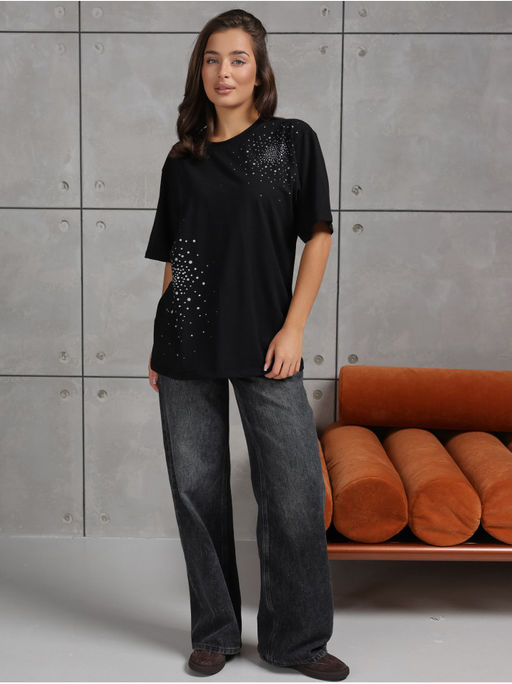 Футболка Иней черный женская - София фото 5