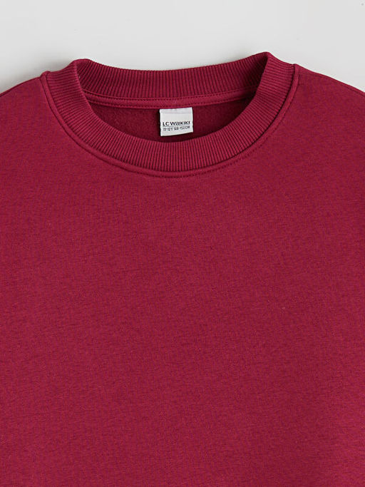 Bisiklet Yaka Bask?l? K?z ?ocuk Sweatshirt