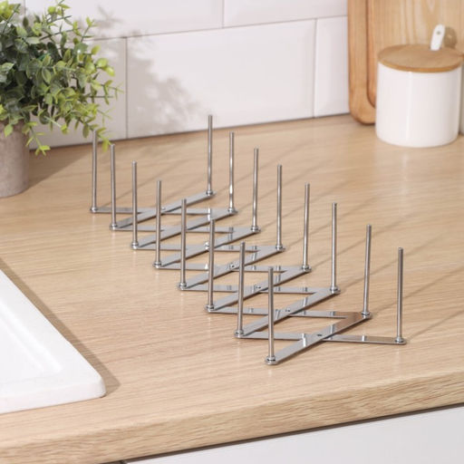 Держатель кухонный для крышек, сковород, тарелок, нержавеющая сталь, 7 делений