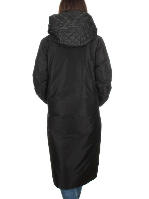 EAC327 BLACK Пальто зимнее женское (200 гр. холлофайбера) - Fashion фото 5
