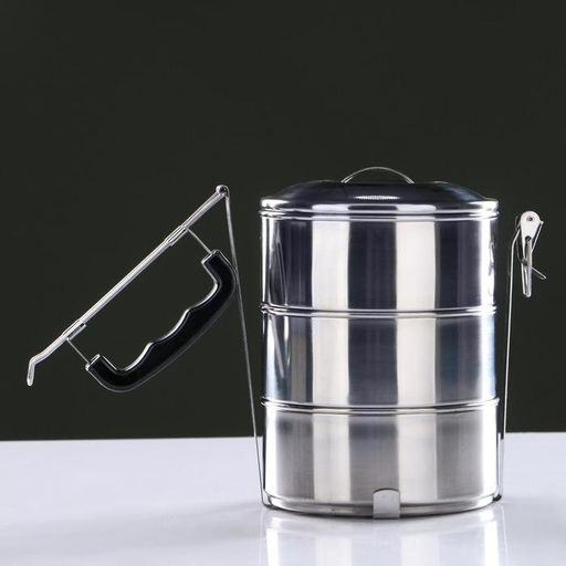 Ланч бокс TAKE IT EASY «Альструп», 2.1 л, 3 уровня, нержавеющая сталь, серебристый