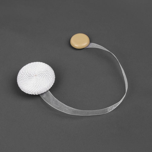 Цена за 2 шт. Подхват для штор «Круг», d=5 см, белый