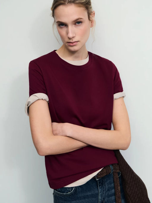 Базовая футболка из хлопка / Zarina