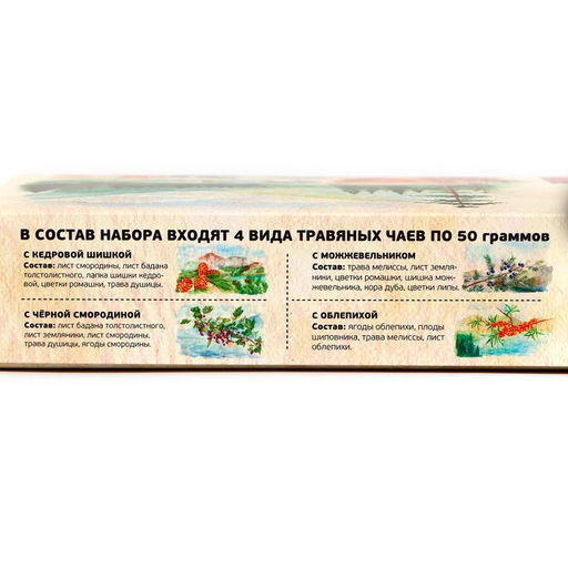 Подарочный набор травяных чаёв Ароматы тайги, 4*50 г - Simaland фото 6