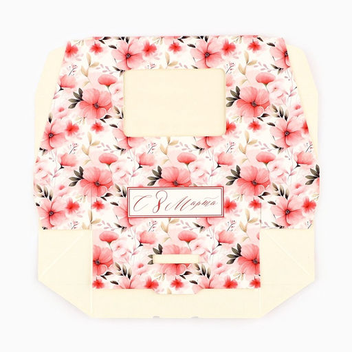 Цена за 5 шт. Коробка складная С 8 Марта!, 10?8?3.5 см