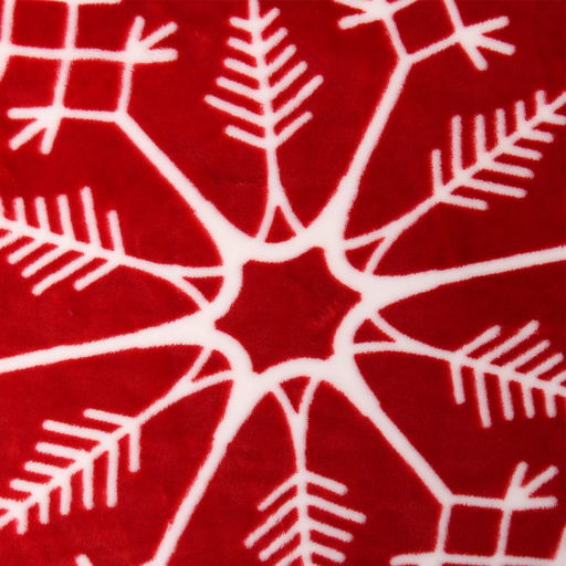 Плед LoveLife Снежинки 180*200 см,100% п/э, велсофт 280 гр/м2  фото 2