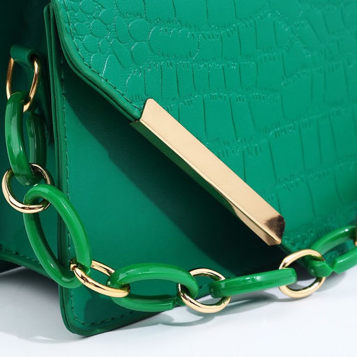 Сумка мессенджер на молнии, цвет зелёный - Simaland фото 6