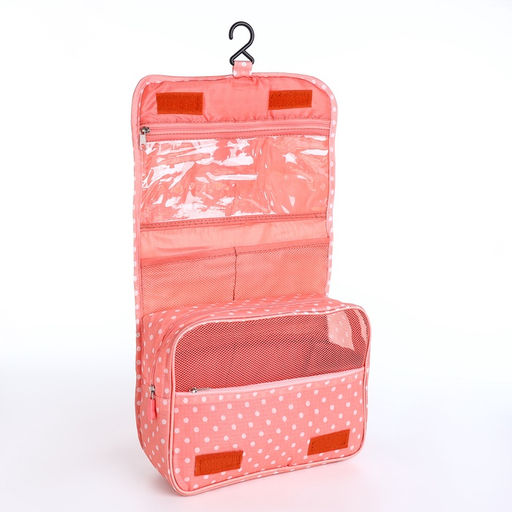 Косметичка-несессер на липучках, с крючком, цвет розовый - Simaland фото 15