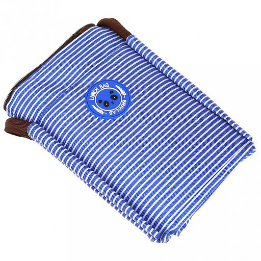 Lunch bag Сумка обеденная 26х13,5х22см (34см с ручками), полиэстер, на подкладке, внутренний карман на молнии, наружный карман, сумка-вставка 24х11,5х21см термоизоляция на молнии, синий (Китай) - Домашняя мода фото 5