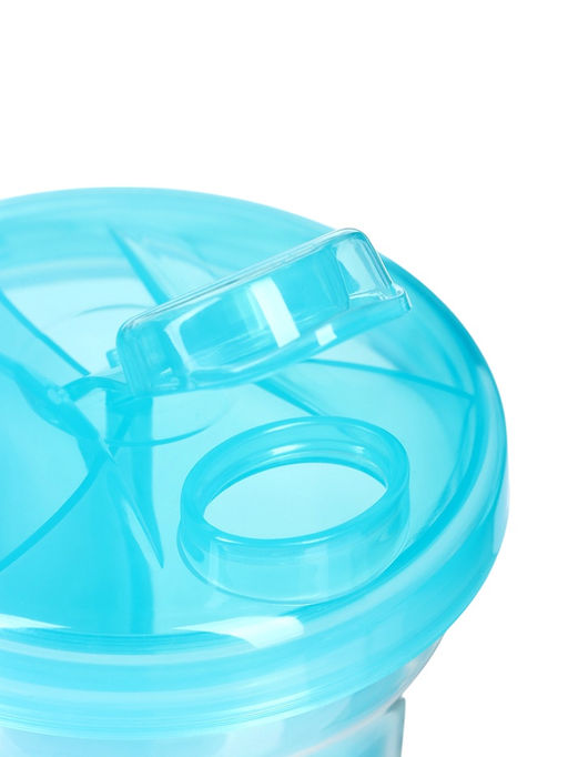 Контейнер для хранения детского питания, 3 секции по 75 мл., 9.5×8.5 см, 225 мл., голубой