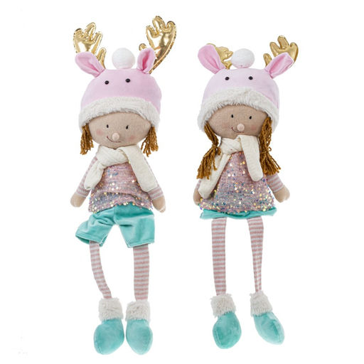 Игрушка набивная "Мальчик, Девочка", L14 W9 H50/27 см, 2в.