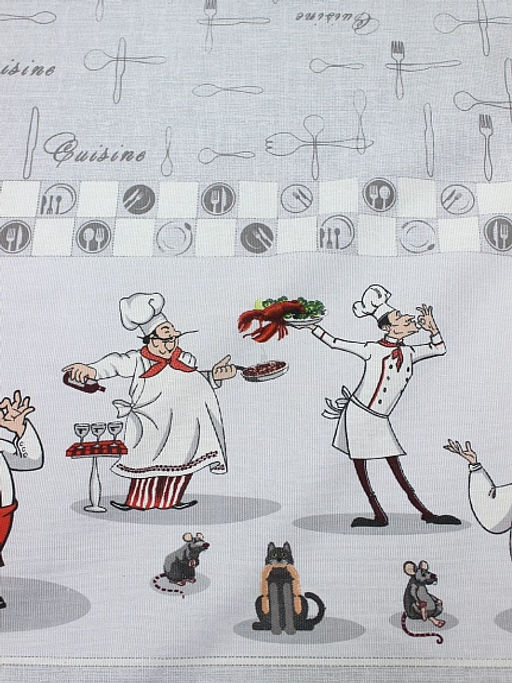 Рогожка Кулинар (по кайме), ш.1.5м, хлопок-100%, 165гр/м.кв - Купава фото 3