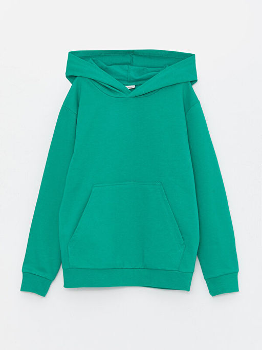 Basic Uzun Kollu Erkek ?ocuk Hoodie