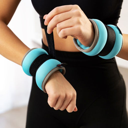 Утяжелители неопреновые ONLYTOP, 2 шт. × 0.25 кг, цвет голубой