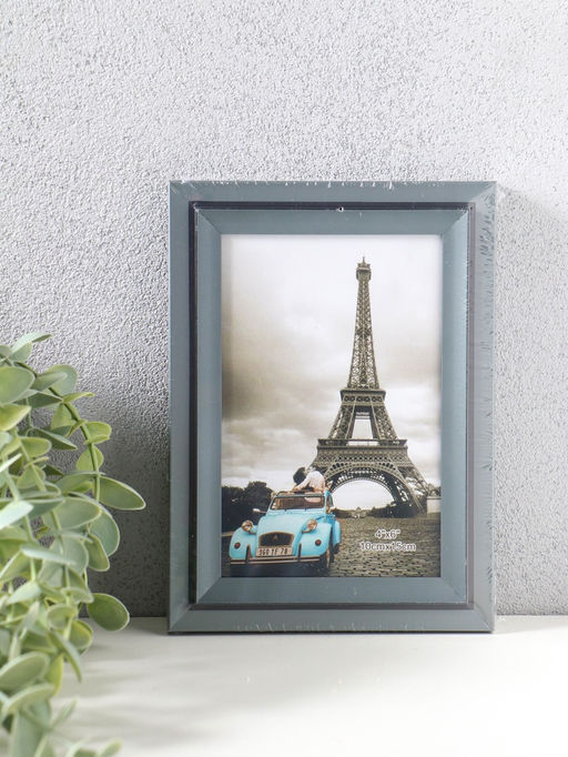 Фоторамка пластик 10х15 см "Остин" серый графит 18,5х13,5х1,5 см