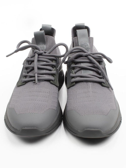 03-1000-4 GREY Кроссовки-носки мужские Снокеры (эластичный текстиль) - Фабричный китай фото 4