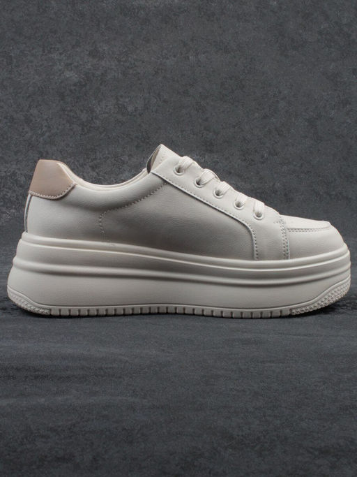 03-YC457-1 BEIGE Кроссовки женские (натуральная кожа)