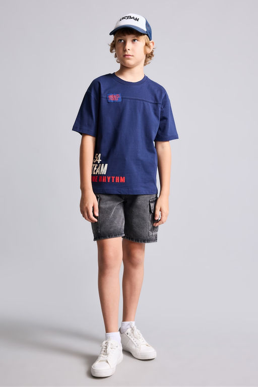 Bask_l_ Overshirt Fit Ti__rt Erkek _ocuk - Defacto фото 2