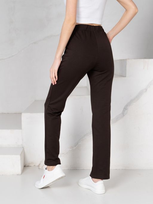 Брюки футер 2-хнитка мягкая резинка.,шоколадные - Binita фото 7