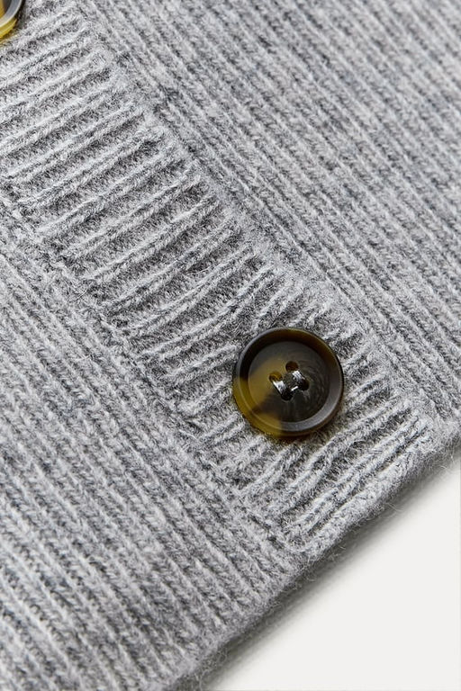 STRIPED KNIT CARDIGAN 100% WOOL - Zara фото 13