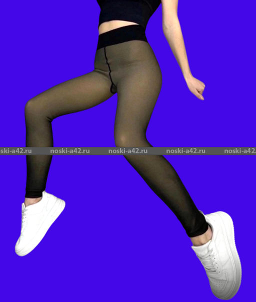 Цена за 2 шт. Женские лосины Вторая кожа имитация капрона с мехом р-р 4-5 (фактический размер 46-50) - For you фото 5