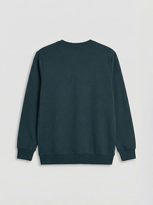 Bisiklet Yaka Erkek Kal?n Sweatshirt