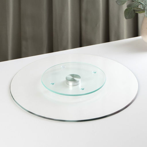 Подставка для торта вращающаяся Доляна «Тропики», d=32 см, стекло