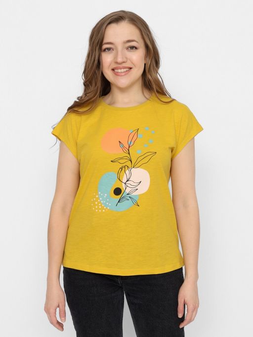 CRB wear/FSMW 60253-30 Футболка женская,желтый/Ex.Cherubino  фото 4