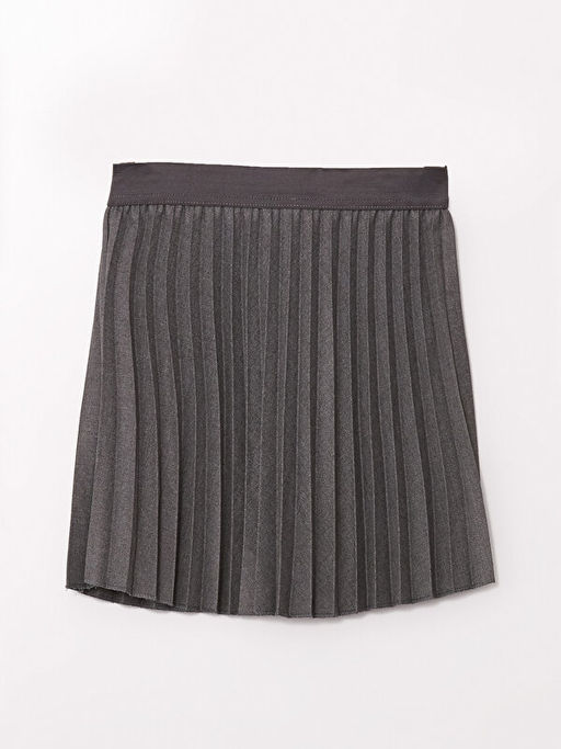 Beli Lastikli Pileli K?z ?ocuk Etek