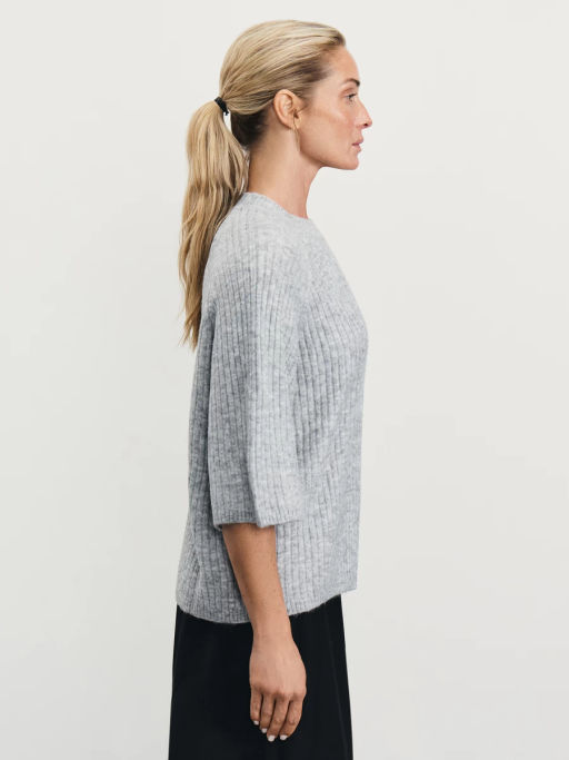 Джемпер в рубчик с рукавом 3/4 / Zarina  фото 5