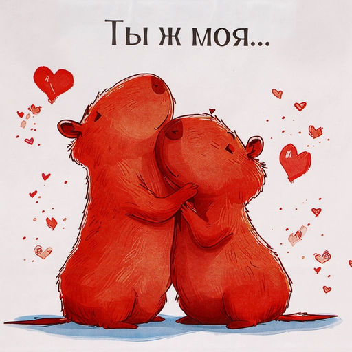 Цена за 2 шт. Пакет подарочный бумажный, «Моя Капибара», 32 × 26 × 11 см