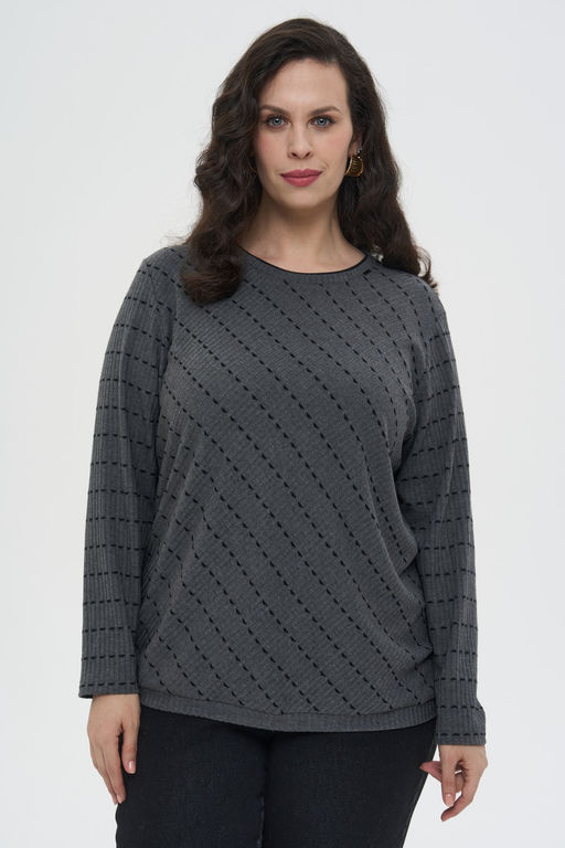 Джемпер Диагонали серый