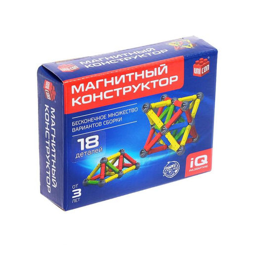 Магнитный конструктор, 18 деталей - Unicon фото 2