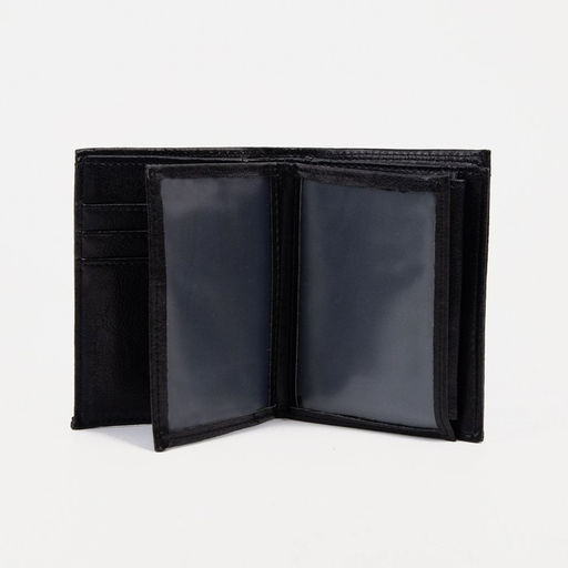 Портмоне мужское без застёжки, 2 в 1, для автодокументов, для купюр, для карт, для монет, цвет чёрный - Simaland фото 4