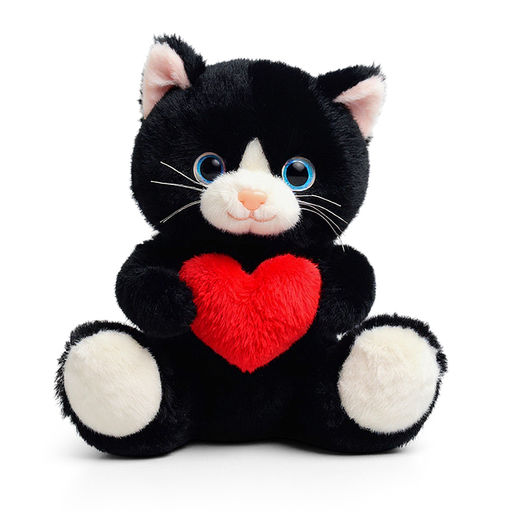 Мягкая игрушка "Кот с сердцем" 22 см