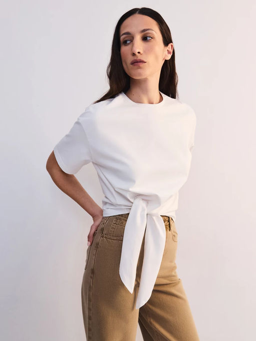 Футболка из хлопка с узлом ZR2605023409-2 / Zarina  фото 11