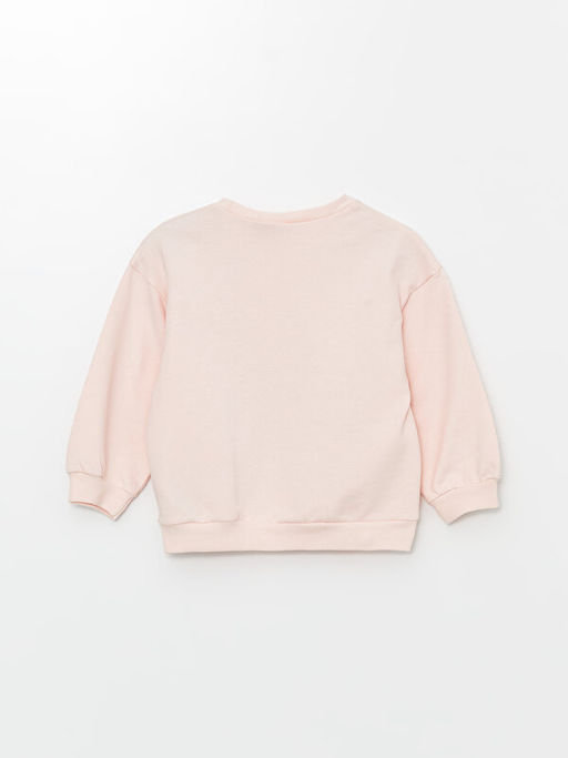 Bisiklet Yaka Uzun Kollu Ariel Bask?l? K?z Bebek Sweatshirt - Waikiki фото 2