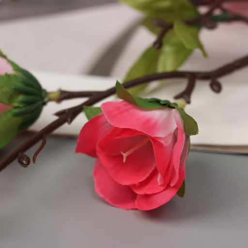 Цветы искусственные «Роза мини карнавал», 70×4 см, розовые