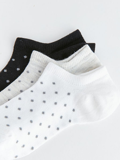 Puantiyeli Kad?n Patik ?orap 3l?