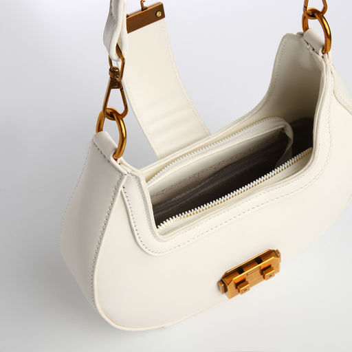 Сумка женская TEXTURA, маленький размер, цвет молочный  фото 8