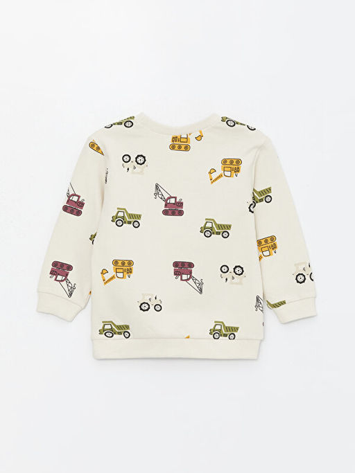 Bisiklet Yaka Uzun Kollu Bask?l? Erkek Bebek Sweatshirt - Waikiki фото 2