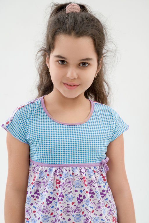 Ночная сорочка детская из кулирки Ярославна велосипед - Амадэль фото 5