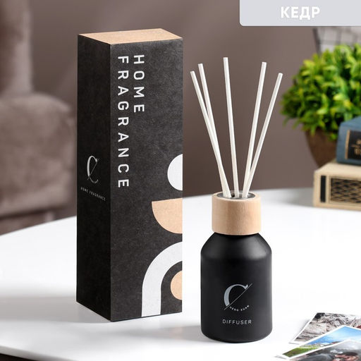 Диффузор ароматический Home Fragrance, кедр, черный, 100 мл